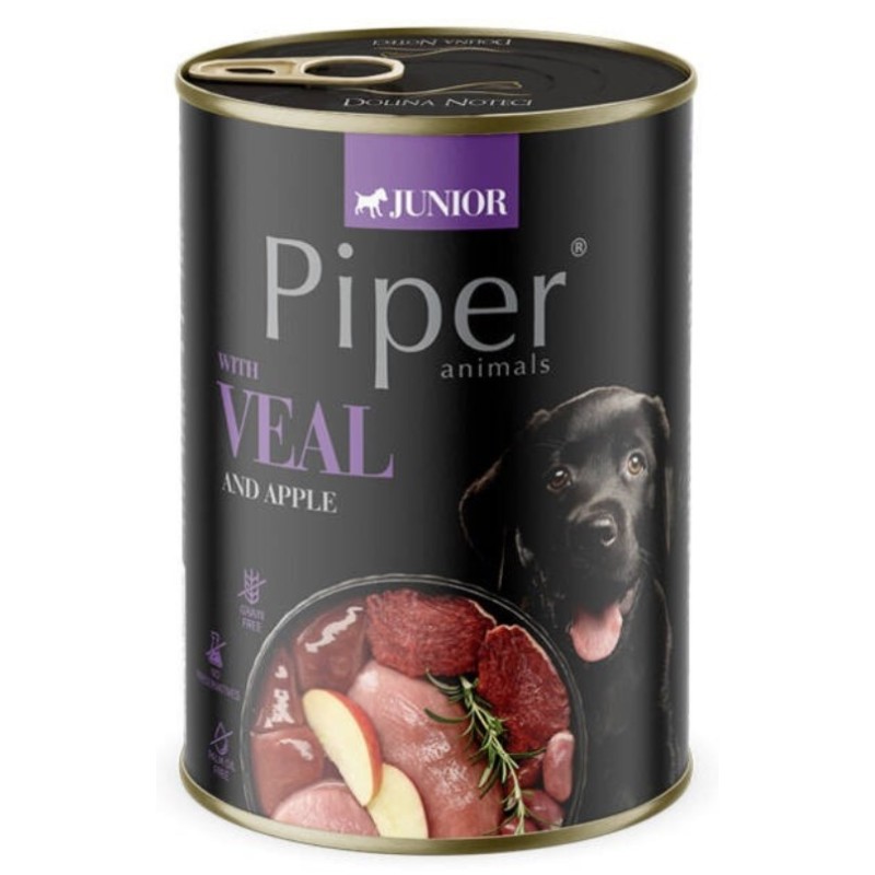 DOLINA NOTECI PIPER Junior z cielęciną i jabłkiem 400g