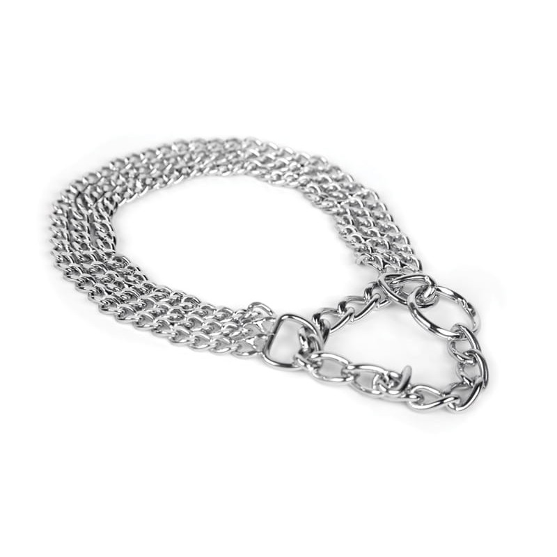 DINGO Obroża łańcuszkowa zaciągana - potrójna 3 x 60 cm