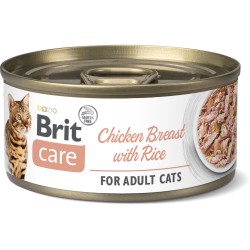 BRIT CARE CAT Chicken Breast With Rice 70g (puszka)