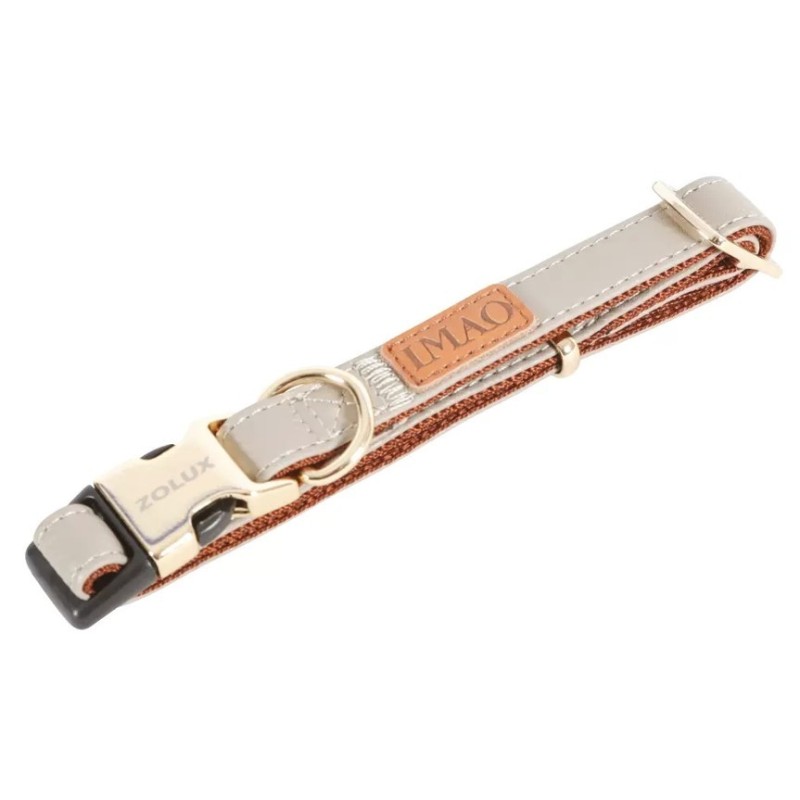 ZOLUX Obroża IMAO Mayfair - szara 20mm