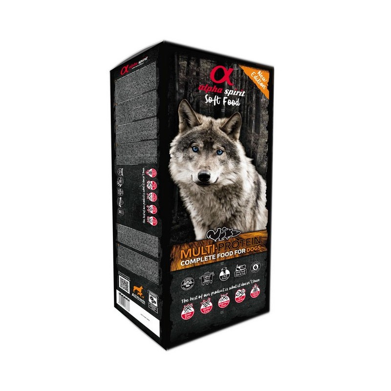 ALPHA SPIRIT Multiproteina - Miękka karma dla psów (tacka) 200g (tacka)