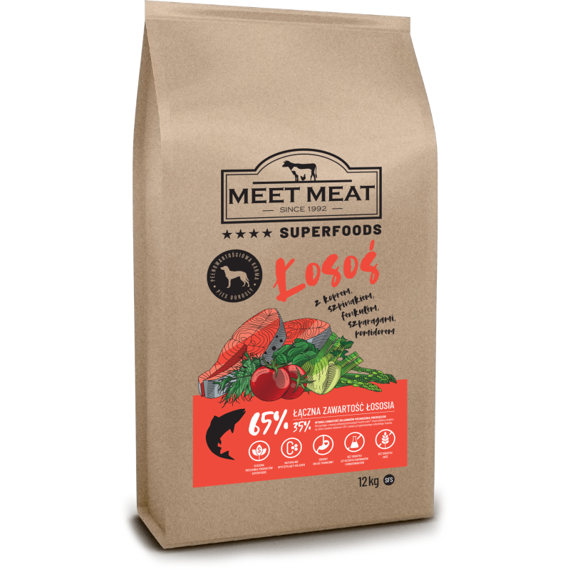 MEET MEAT Superfoods Adult Łosoś 12kg