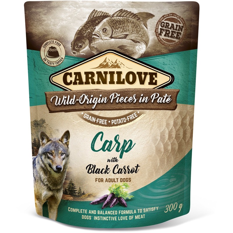 CARNILOVE DOG Pouch Carp and Black Carrot (saszetka) 12x 300g