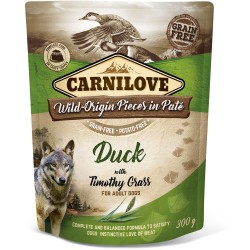 CARNILOVE DOG Pouch Duck and Timothy Grass (saszetka) 300g