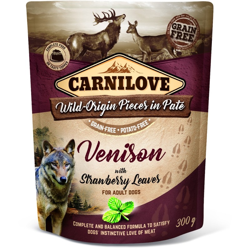 CARNILOVE DOG Pouch Venison and Strawberry (saszetka) 300g