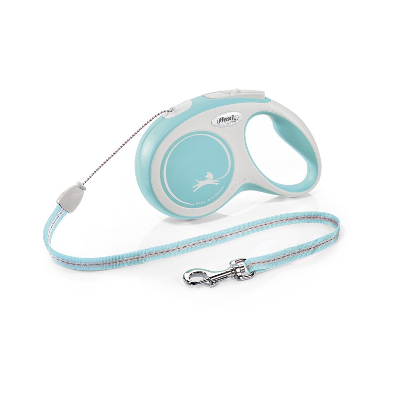 FLEXI Smycz automatyczna New Comfort S linka 5 m do 12kg - Jasnoniebieski