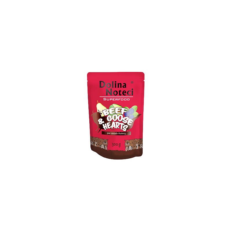 DOLINA NOTECI Superfood dla Psa Wołowina i Serca Gęsi (saszetka) 300g