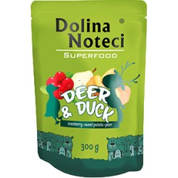 DOLINA NOTECI Superfood dla Psa Jeleń i Kaczka (saszetka) 300g