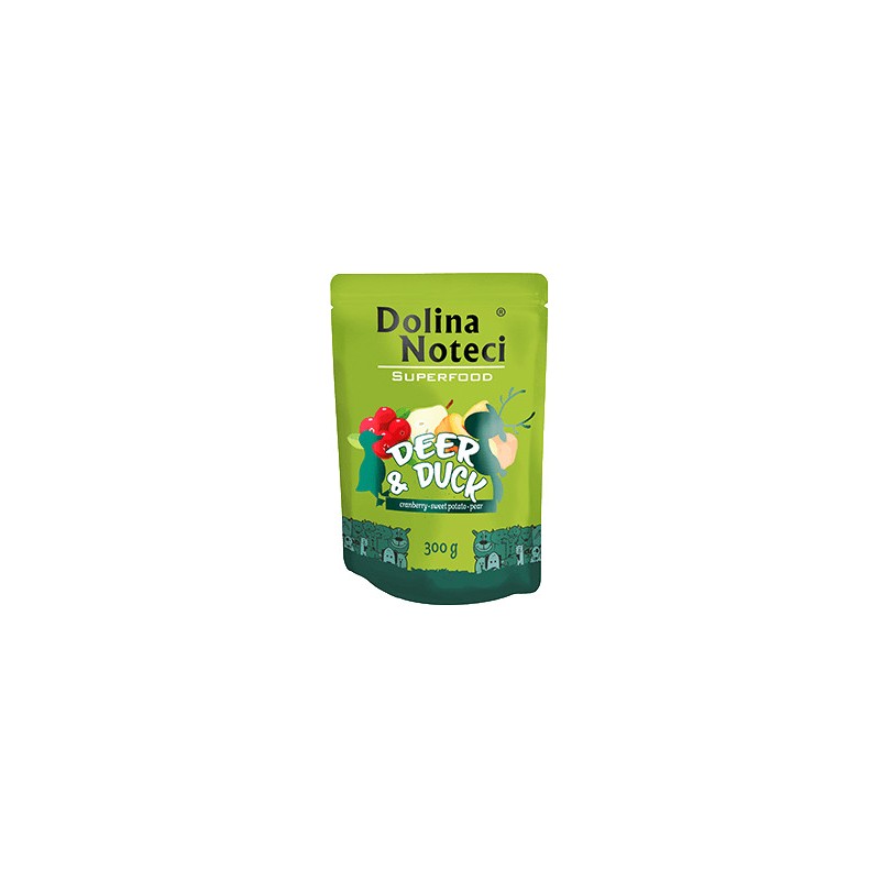 DOLINA NOTECI Superfood dla Psa Jeleń i Kaczka (saszetka) 300g