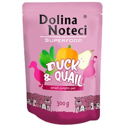 DOLINA NOTECI Superfood dla Psa Kaczka i Przepiórka (saszetka) 12x 300g