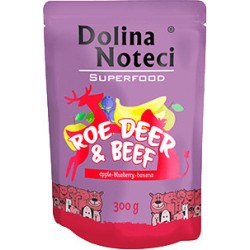 DOLINA NOTECI Superfood dla Psa Sarna i Wołowina (saszetka) 12x 300g