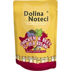 DOLINA NOTECI Superfood dla kota Kurczak i Wołowina z Doradą (saszetka) 85g