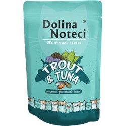 DOLINA NOTECI Superfood dla kota Pstrąg i Tuńczyk (saszetka) 12x 85g