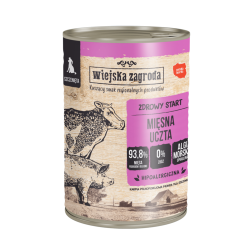 WIEJSKA ZAGRODA dla szczeniąt - Mięsna uczta 6x 400g