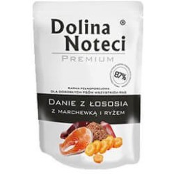 DOLINA NOTECI Danie dla Psa Łosoś z Marchewką i Ryżem (saszetka) 12x 300g