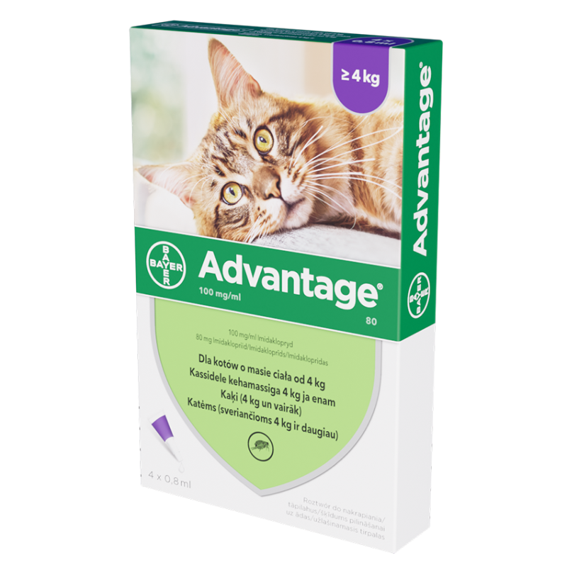 BAYER Advantage dla kotów powyżej 4kg (4 x 0,8ml)