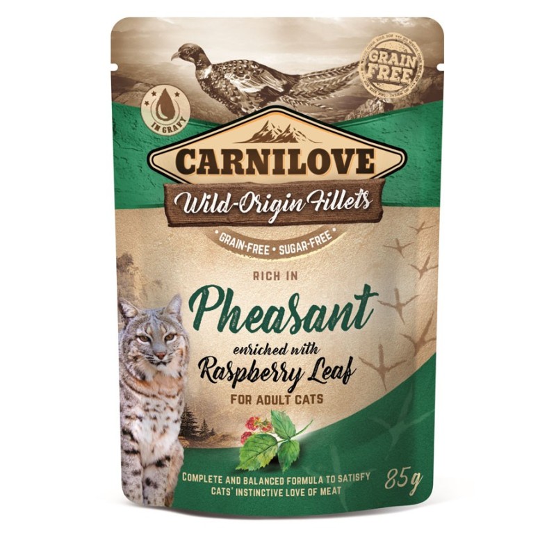 CARNILOVE CAT Pouch Pheasant and Raspberry Leaves (saszetka) 85g
