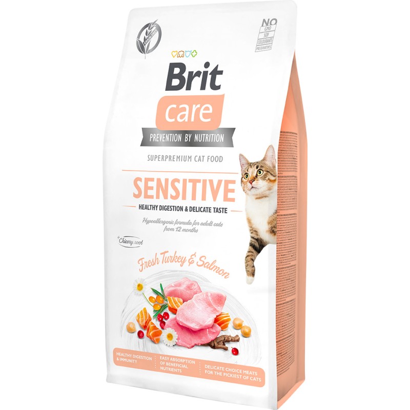 BRIT CARE CAT Grain-Free Sensitive Healthy Digestion and Delicate Taste 2kg