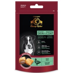 CHAMP-RICHER Smakołyki skóra i sierść z kaczką 90g