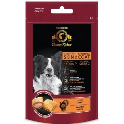 CHAMP-RICHER Smakołyki skóra i sierść z indykiem 90g
