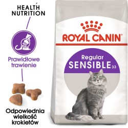 ROYAL CANIN Sensible 33 karma sucha dla kotów dorosłych, o wrażliwym układzie pokarmowym 10 kg