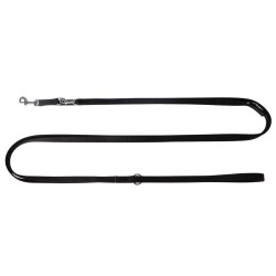 DINGO Smycz przedłużana z taśmy - czarna (2,5x200-400cm)