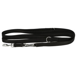 DINGO Smycz przedłużana z taśmy - czarna (2,5x200-400cm)
