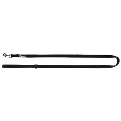 DINGO Smycz przedłużana z taśmy - czarna (2,5x200-400cm)