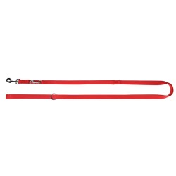 DINGO Smycz przedłużana z taśmy - czerwona (2,5 x 200-400 cm)