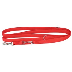 DINGO Smycz przedłużana z taśmy - czerwona (2,5 x 200-400 cm)