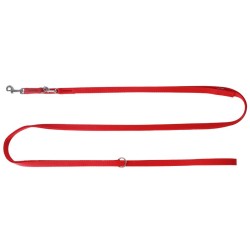 DINGO Smycz przedłużana z taśmy - czerwona (2,5 x 200-400 cm)