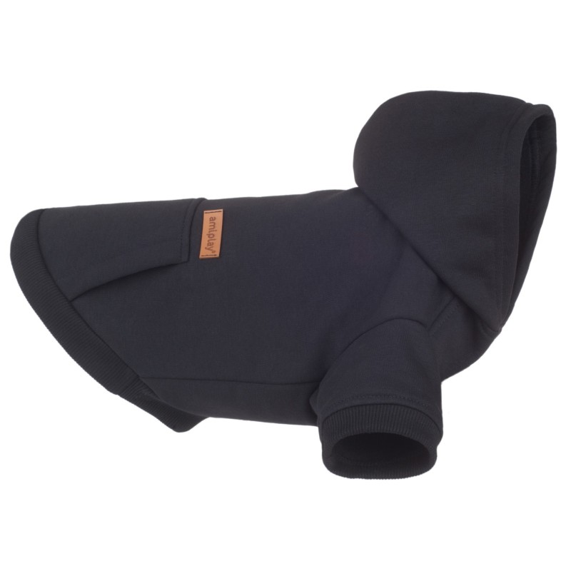 AMIPLAY Bluza z kapturem TEXAS - czarna 50 cm