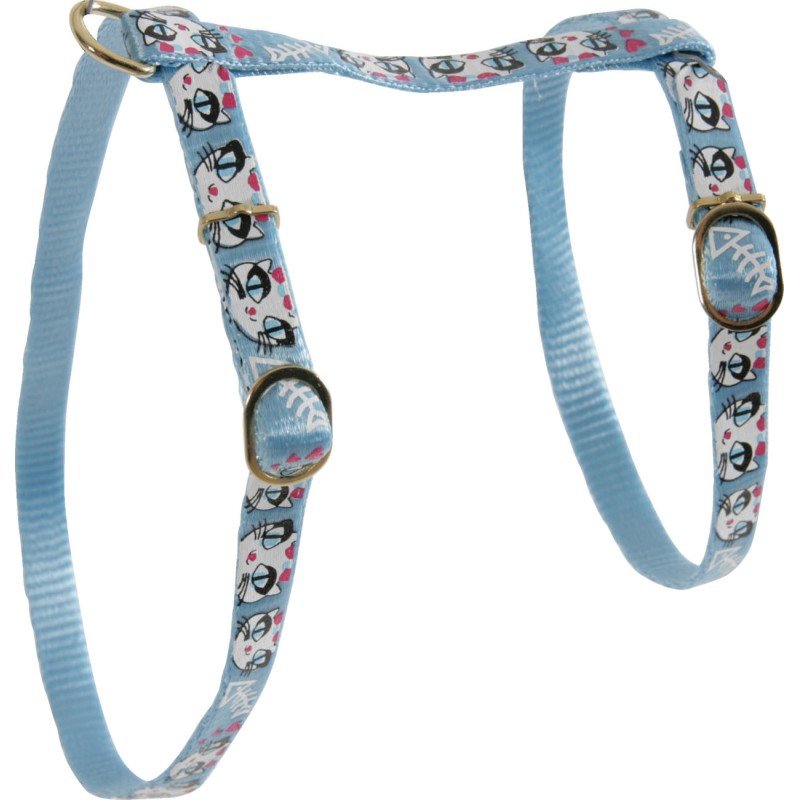 ZOLUX Szelki nylonowe dla kota LadyCat 10 mm - niebieski