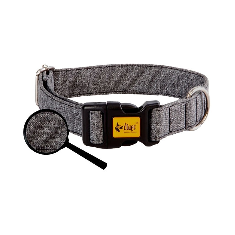 DINGO obroża "Scandi" - szara 2,0 x 45 cm