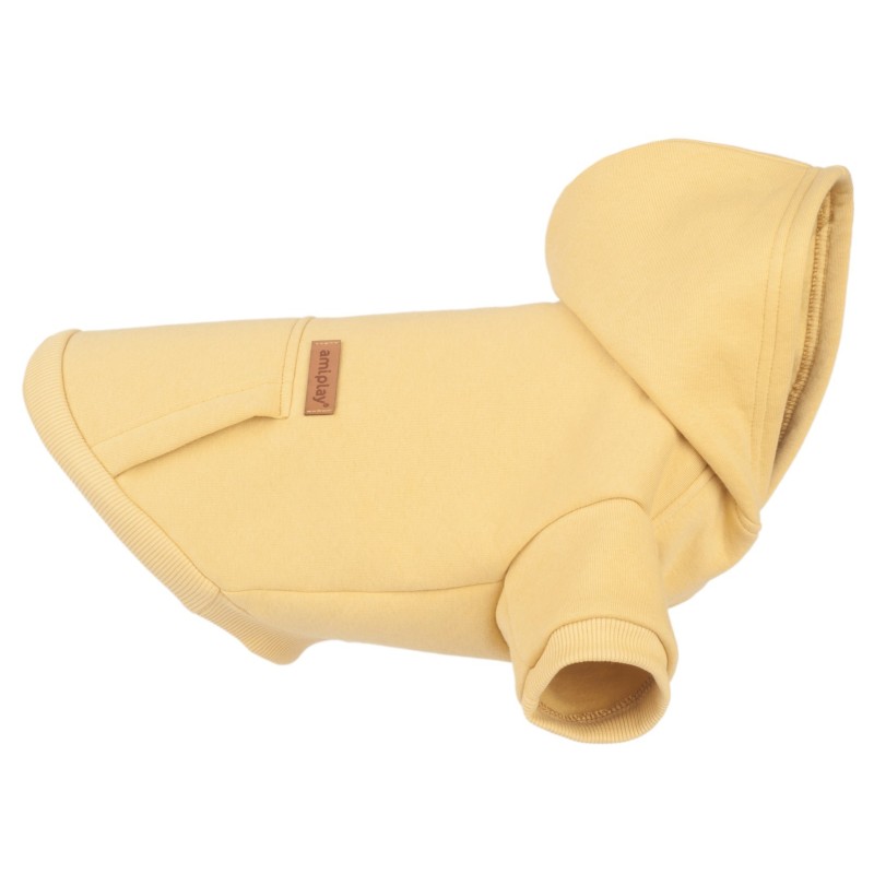 AMIPLAY Bluza z kapturem TEXAS - Żółta 45 cm