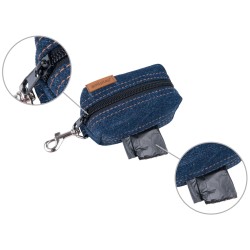 AMIPLAY Torebka na worki do odchodów Denim - Granatowa