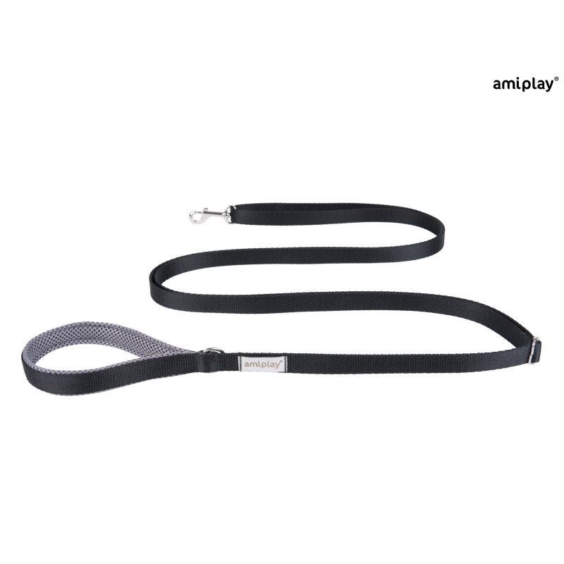 AMIPLAY Smycz regulowana Easy Fix Samba - Czarna S