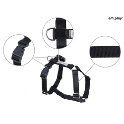 AMIPLAY Szelki Guard Samba - Czarne L