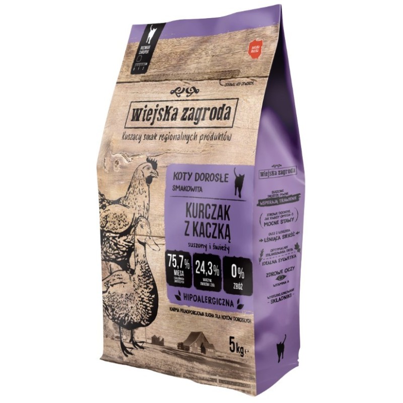 WIEJSKA ZAGRODA dla kota - Kurczak z kaczką 400g
