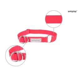 AMIPLAY Obroża półzaciskowa Samba - Czerwona XL