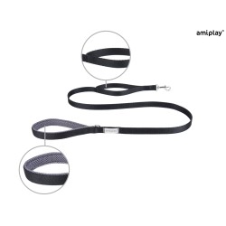 AMIPLAY Smycz Samba - Czarna S