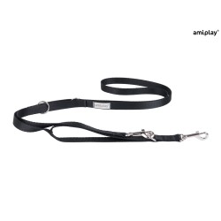 AMIPLAY Smycz regulowana 7 in 1 Samba - Czarna L