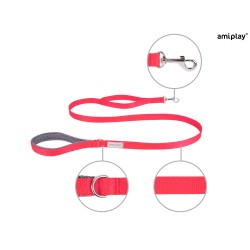AMIPLAY Smycz Samba - Czerwona XL