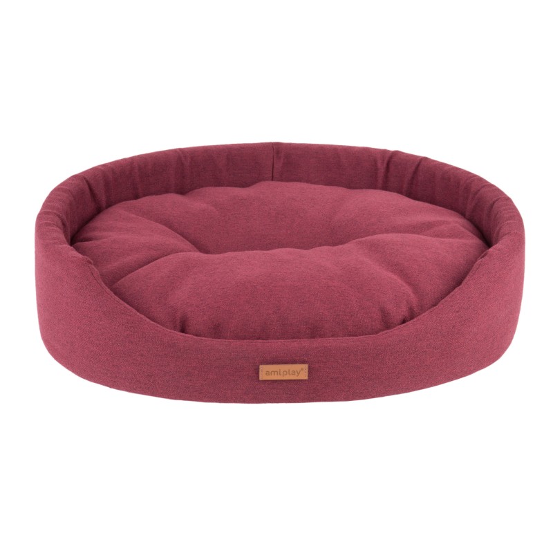 AMIPLAY Montana Legowisko owalne - Bordowe S