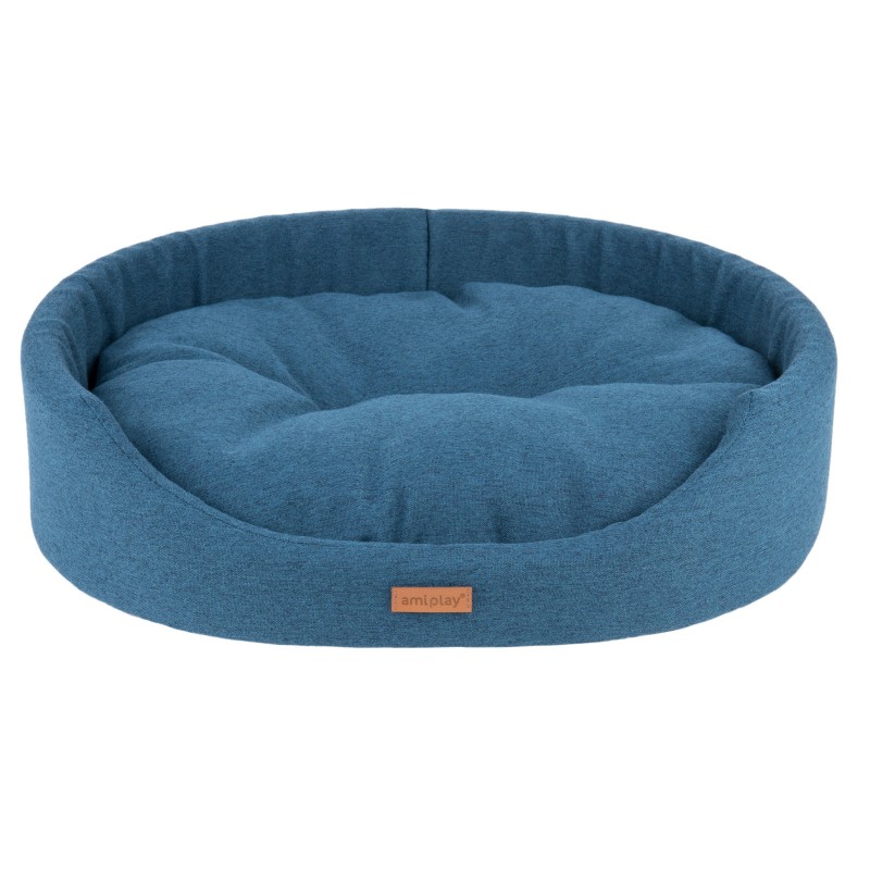 AMIPLAY Montana Legowisko owalne - Niebieskie L