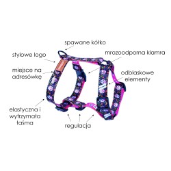 LAUREN DESIGN Color Szelki guard - very scary S