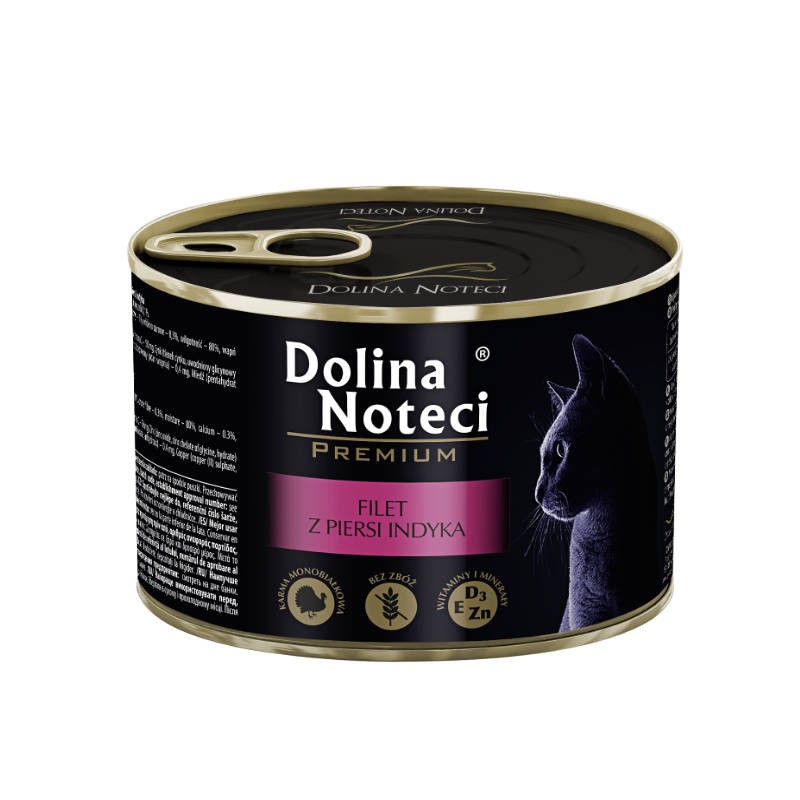 DOLINA NOTECI Premium dla kota - Filet z piersi indyka 12x 185g