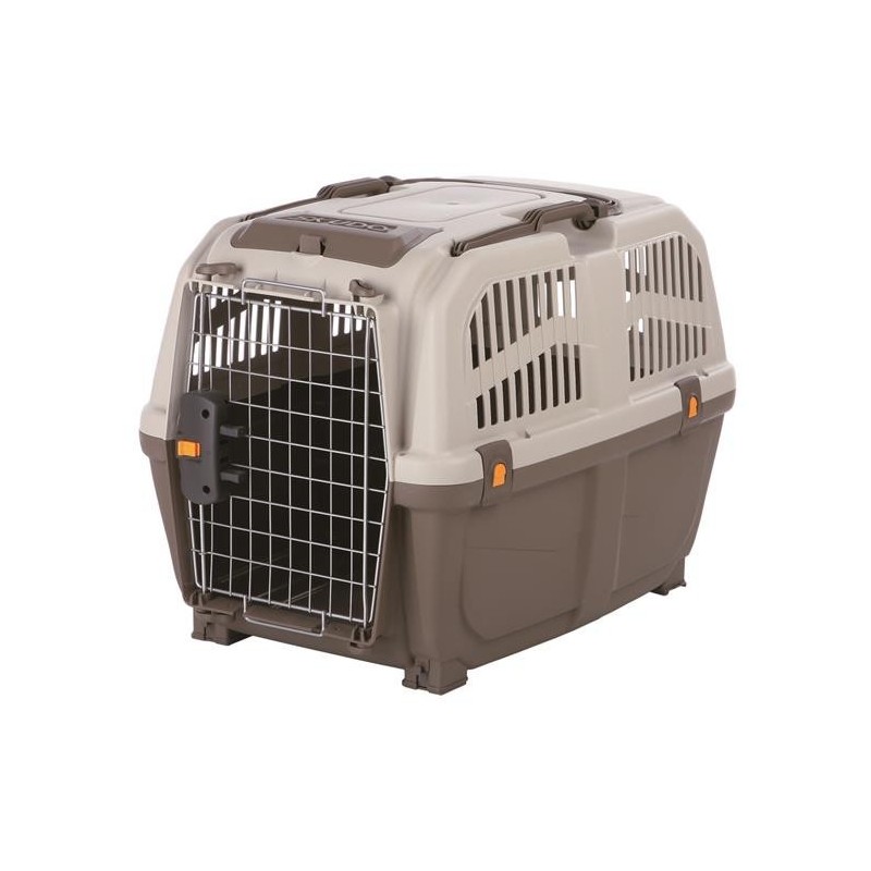 TRIXIE Transporter Skudo 4 (S - M: 51 x 48 x 68 cm) - szarobrazowy/piaskowy