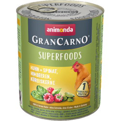 ANIMONDA GranCarno Superfoods Kurczak, szpinak, maliny, pestki dyni 800g 6x 800g