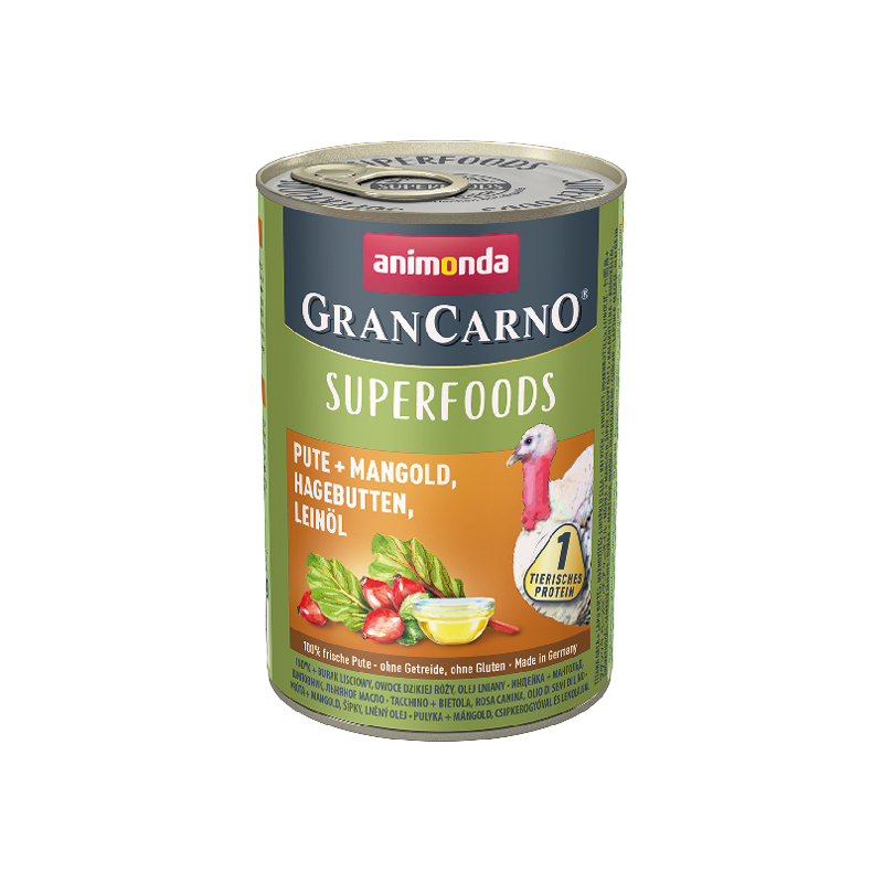 ANIMONDA GranCarno Superfoods Indyk, burak, owoce dzikiej róży, olej lniany 400g 400g